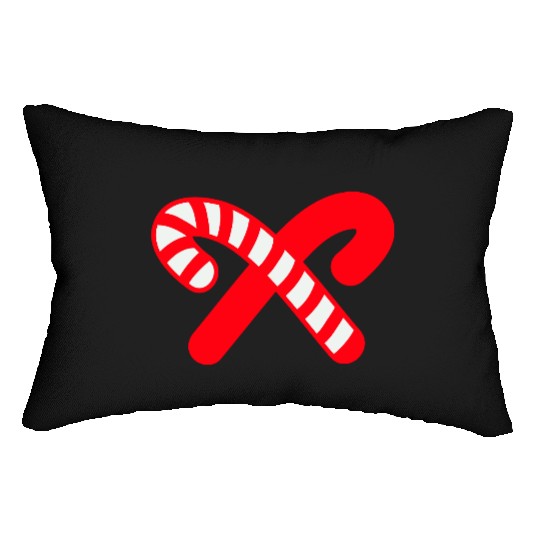 Candy Canes Icon Lumbar Pillows