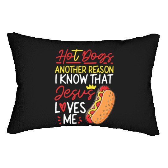 Hot Dog Adult Jesus Faith Lumbar Pillows