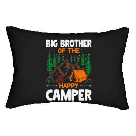 Big Brother of The Happy Camper Hiking Lover Lumbar Pillows
