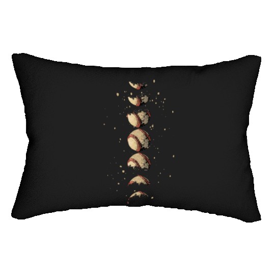 Classic Softball Baseball Moon Phases Vintage Lumbar Pillows