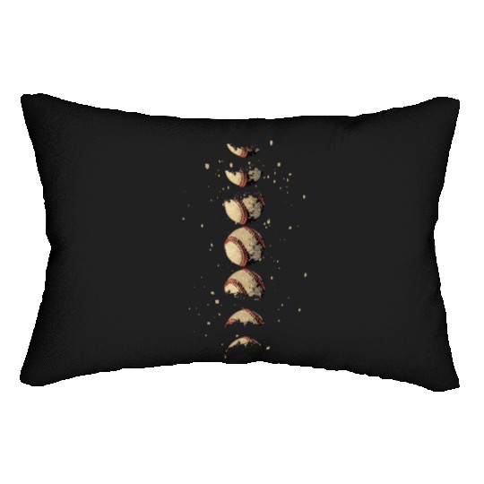 Classic Softball Baseball Moon Phases Vintage Lumbar Pillows