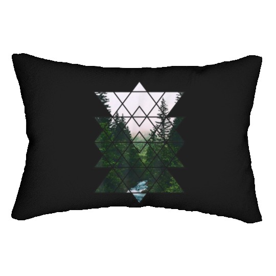 sacred geometric nature design women Lumbar Pillows