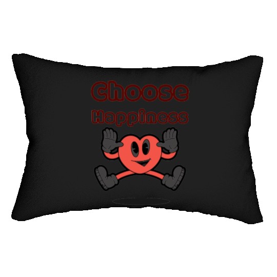 Choose Happiness: Embrace Joy and Positivity Lumbar Pillows