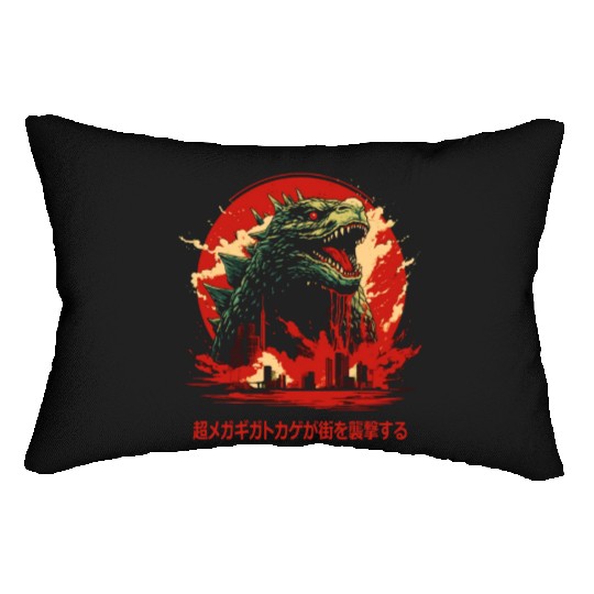 The Mega Hyper Giga Lizard Attacks Lumbar Pillows