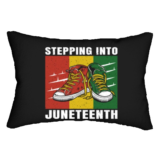 Stepping Into Juneteenth 2024 Afro American Lumbar Pillows