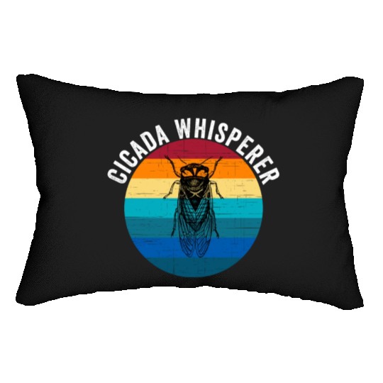 Funny Cicada Whisperer Funny Cicada Magicicada Lumbar Pillows