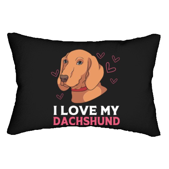Pet Lover Wirehaired Dachshund Dog Lumbar Pillows