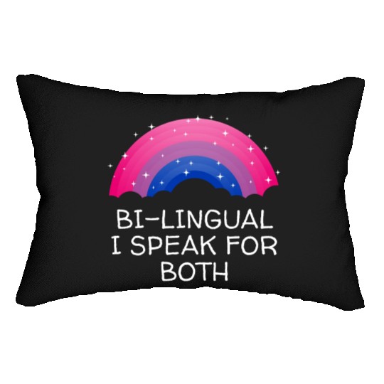 Bilingual I Speak for Both Bisexual Pride Month Bi Lumbar Pillows
