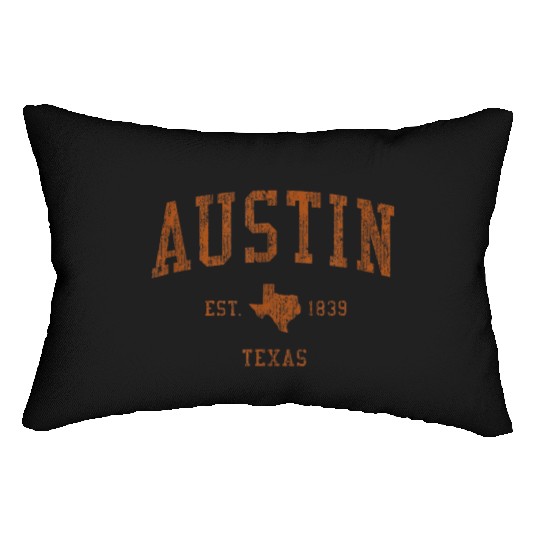 Austin Vintage Athletic Sports Design Lumbar Pillows