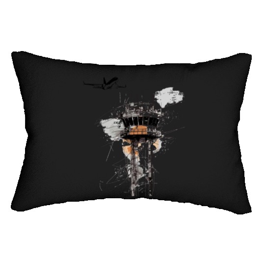 American Flag US, air traffic controller Lumbar Pillows