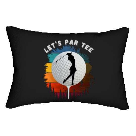 Let's Par Lumbar Pillows Golfer Silhouette women Golfer