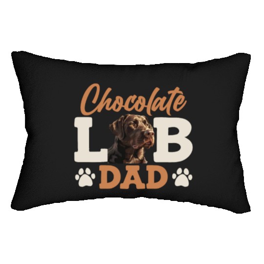 Labrador Owner CHOCOLATE LAB DAD Labrador Dog Lumbar Pillows