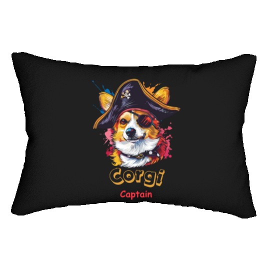 Captain Corgi Lumbar Pillows
