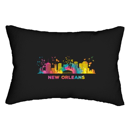 New Orleanian Skyline New Orleans Lumbar Pillows