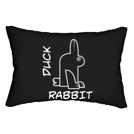 Rabbit Duck Meme Science Math Geek Philosophy Lumbar Pillows