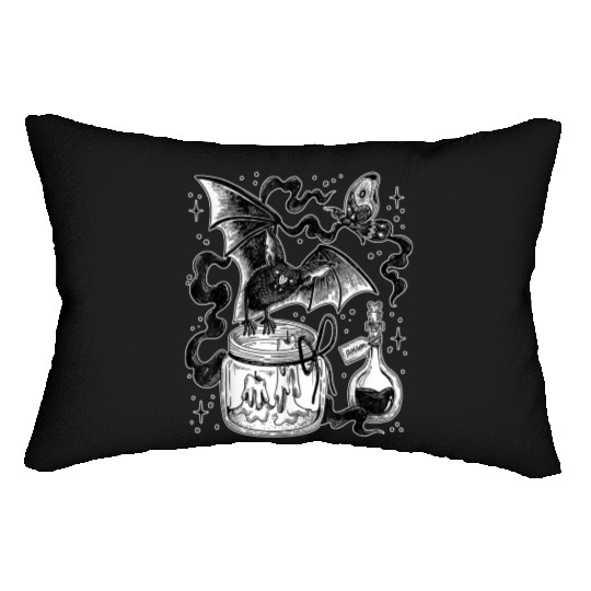 Gothic clothing aesthetic occult Lumbar Pillows