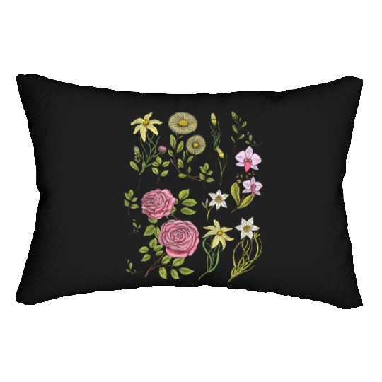 Flowers Cottagecore Mushroom Indie Clothes Lumbar Pillows