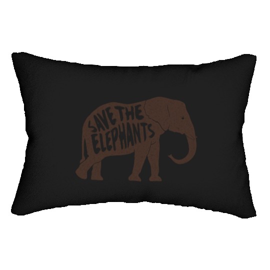 Save the Elephants V2 Lumbar Pillows