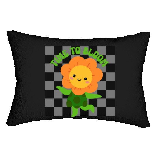 Time to Bloom: Floral Print Design Lumbar Pillows