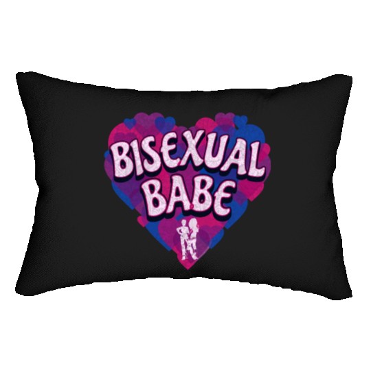 Heart Full of Pride: Bisexual Babe - Pride Month Lumbar Pillows