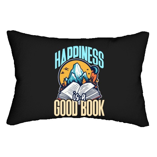 Literature Teacher Happiness Is A Good Book Reader Lumbar Pillows