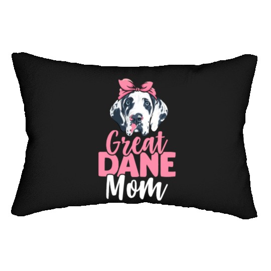 Great Dane Mom Dog Lover Dog Mom Lumbar Pillows
