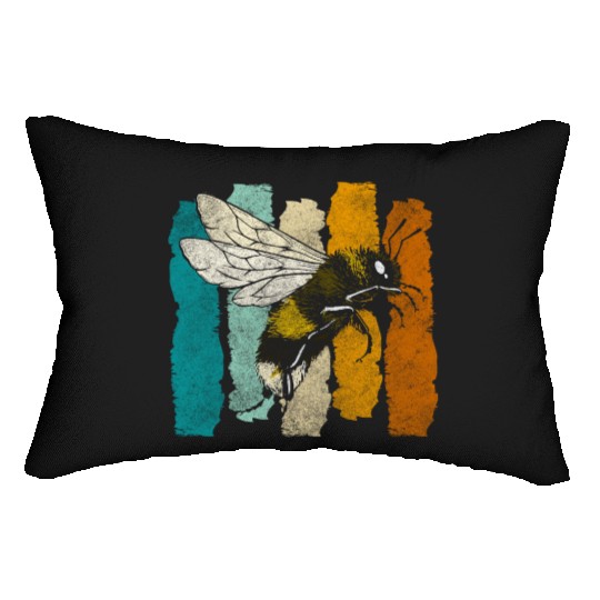 Honey Bee Nature Flowers Bees Lumbar Pillows