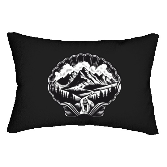 Pilgrim motif for the Way of St. James Lumbar Pillows