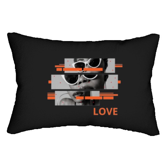 Love black ach Lumbar Pillows