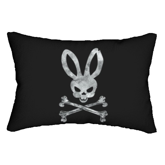 Funny Easter Bunny Crossbones Lumbar Pillows