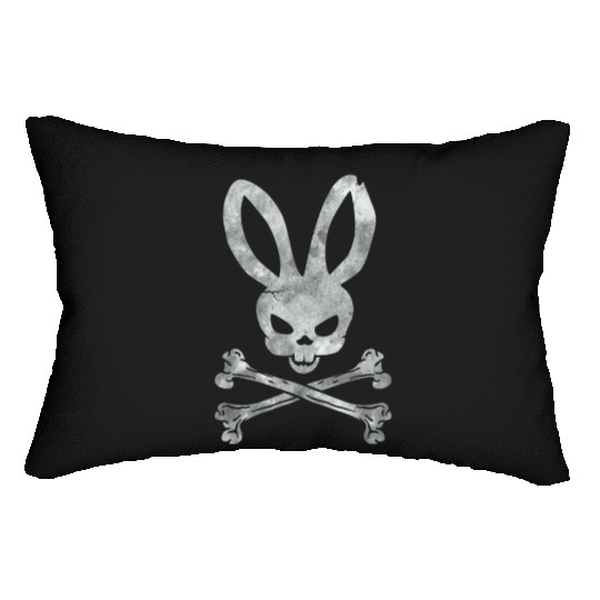 Funny Easter Bunny Crossbones Lumbar Pillows