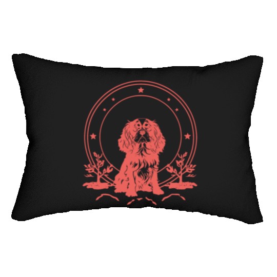 Cavalier King Charles Spaniel Celestial Tarot Card Lumbar Pillows