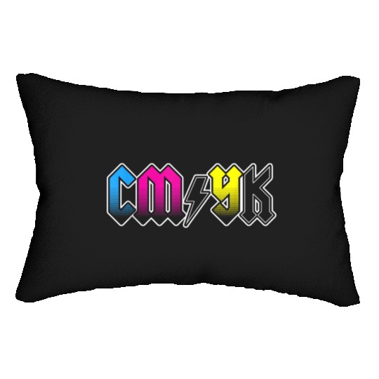 CMYK Rock Band Graphic Designer Lumbar Pillows