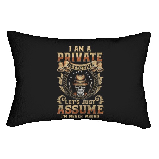 Private Detective Investigator Crime Agent Lumbar Pillows