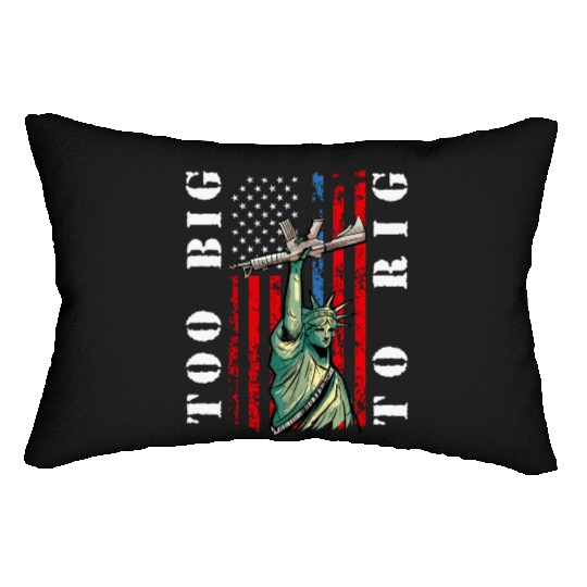 Too Big to Rig 2024 Trump Saying Trump 2024 Lumbar Pillows