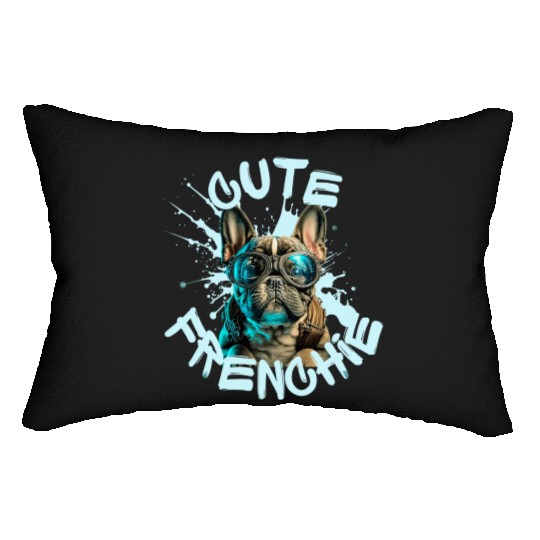 Cute frenchie Lumbar Pillows