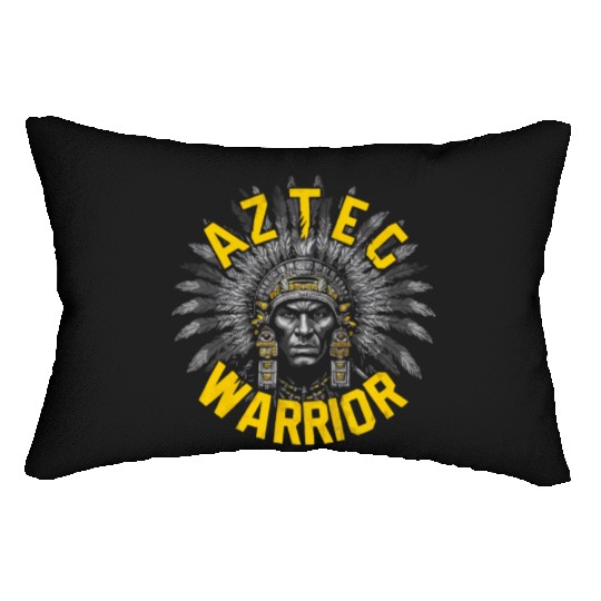 Aztec Warrior Indigenous Mexican Aztec Jaguar Lumbar Pillows