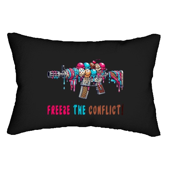 Conflict freeze ice cream Lumbar Pillows
