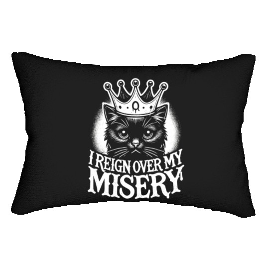 Gothic Emo Cat Design For Cat Lovers And Lumbar Pillows
