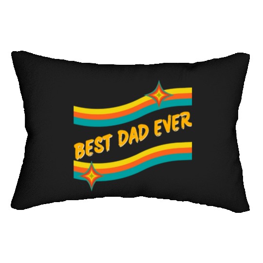 BEST DAD EVER RETRO VINTAGE FATHER SUMMER Lumbar Pillows