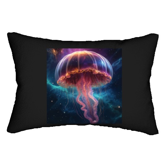 Cosmic Jellyfish Dance Lumbar Pillows