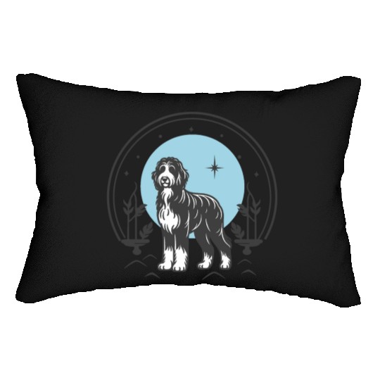 Bernedoodle Tarot Card Dog | Celestial and Starsee Lumbar Pillows