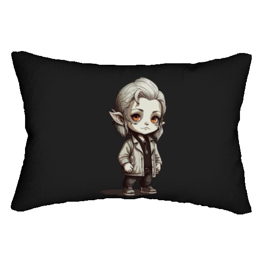 Chibi Character Illustration Lumbar Pillows