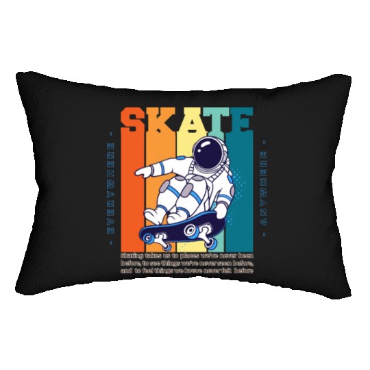 Skateboarding Adventure - Embrace the Thrill Lumbar Pillows