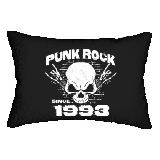 Punk Rock Since 1993 - Skull Rock Hands 31st Lumbar Pillows