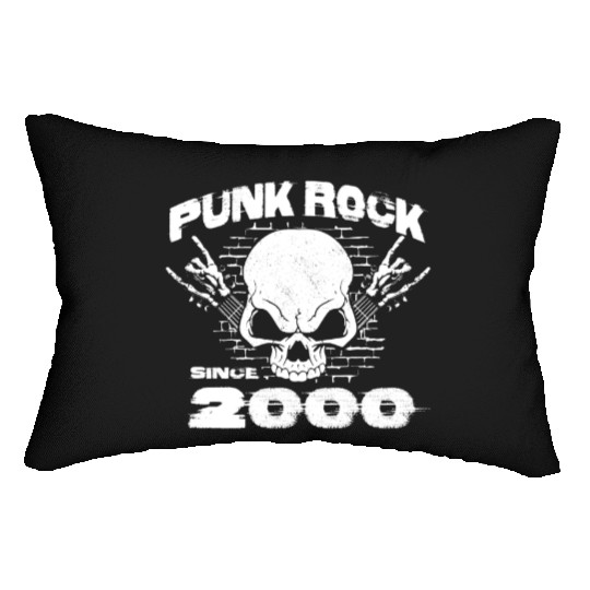Punk Rock Since 2000 - Skull Rock Hands 24th Lumbar Pillows