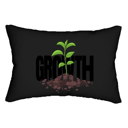 Growth Typography Design Lumbar Pillows