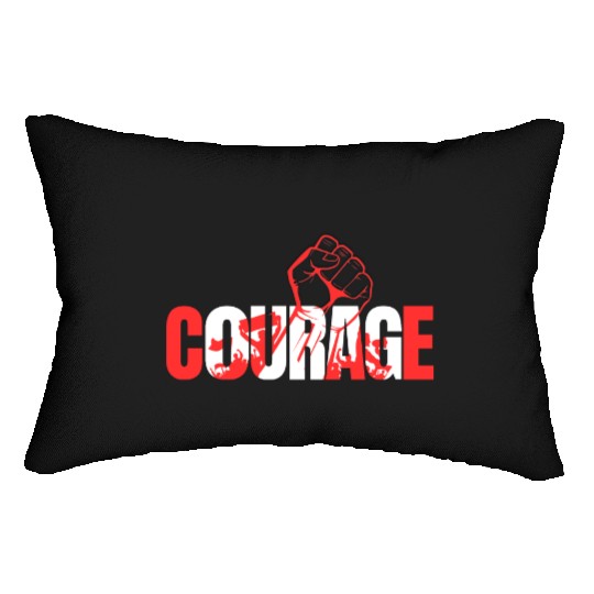 Courage-Typography Design Lumbar Pillows