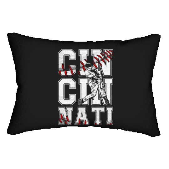 Cincinnati Baseball Lover Met At Game Day Lumbar Pillows