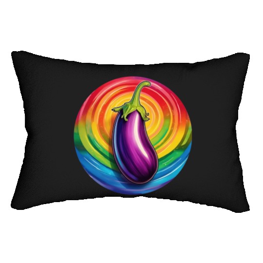 LGBTQ Eggplant Lumbar Pillows